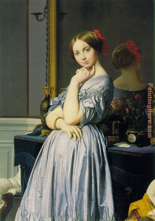 Louise de Broglie Countess d'Haussonville painting - Jean Auguste Dominique Ingres Louise de Broglie Countess d'Haussonville art painting